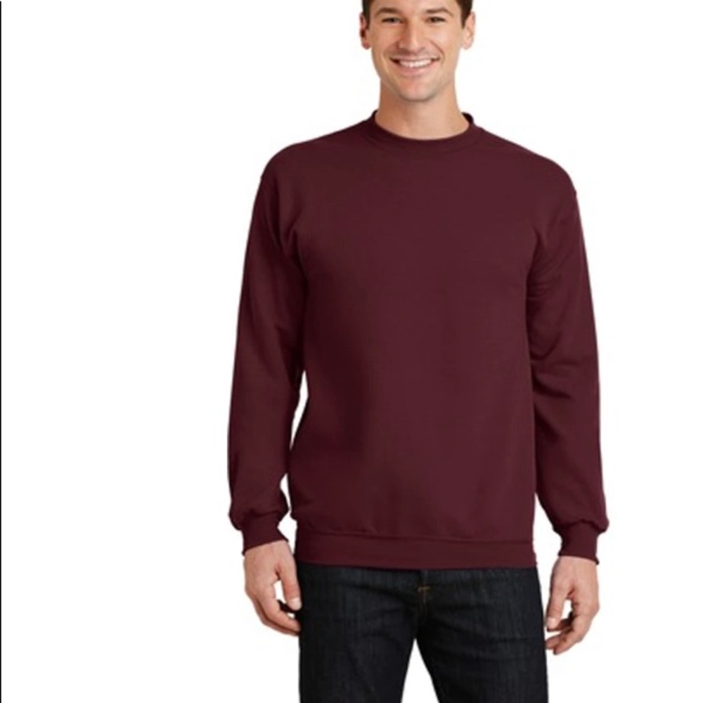 NWT Pullover Crewneck Men Sweater Maroon